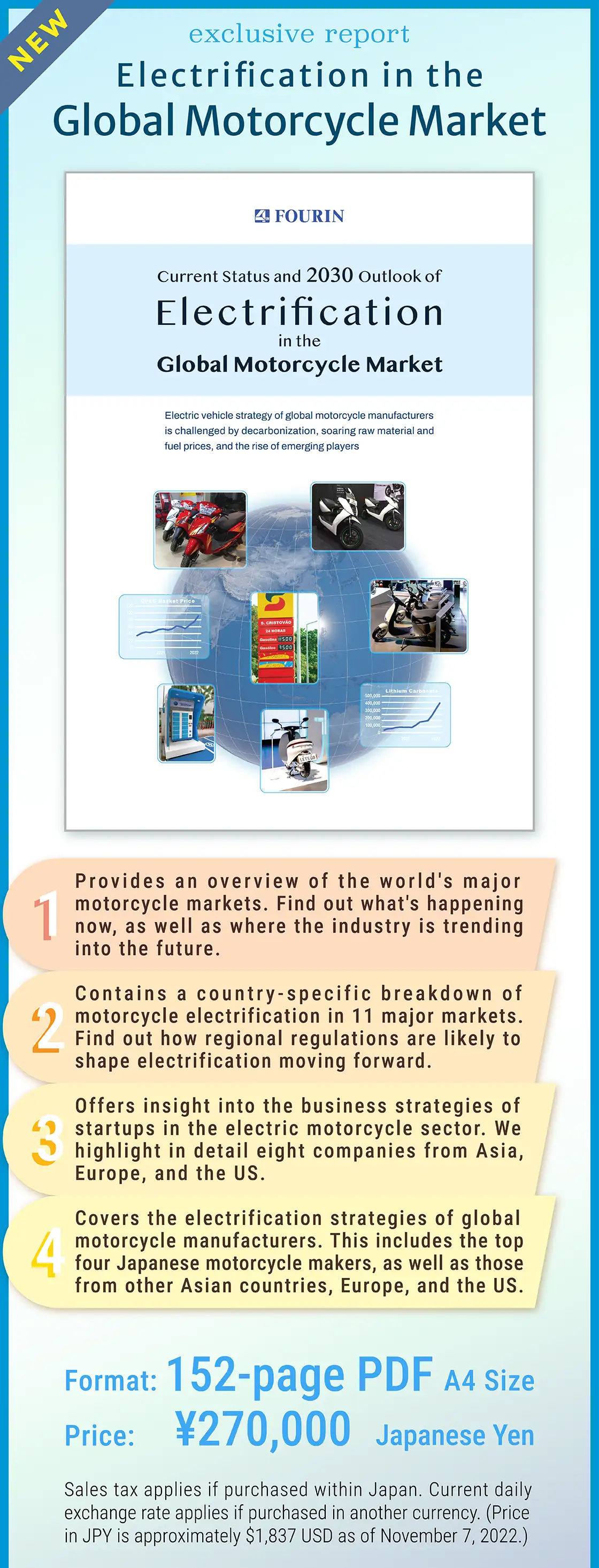 Current Status and 2030 Outlook of Electrification in the Global Motorcycle Market - click to go to our publication order page