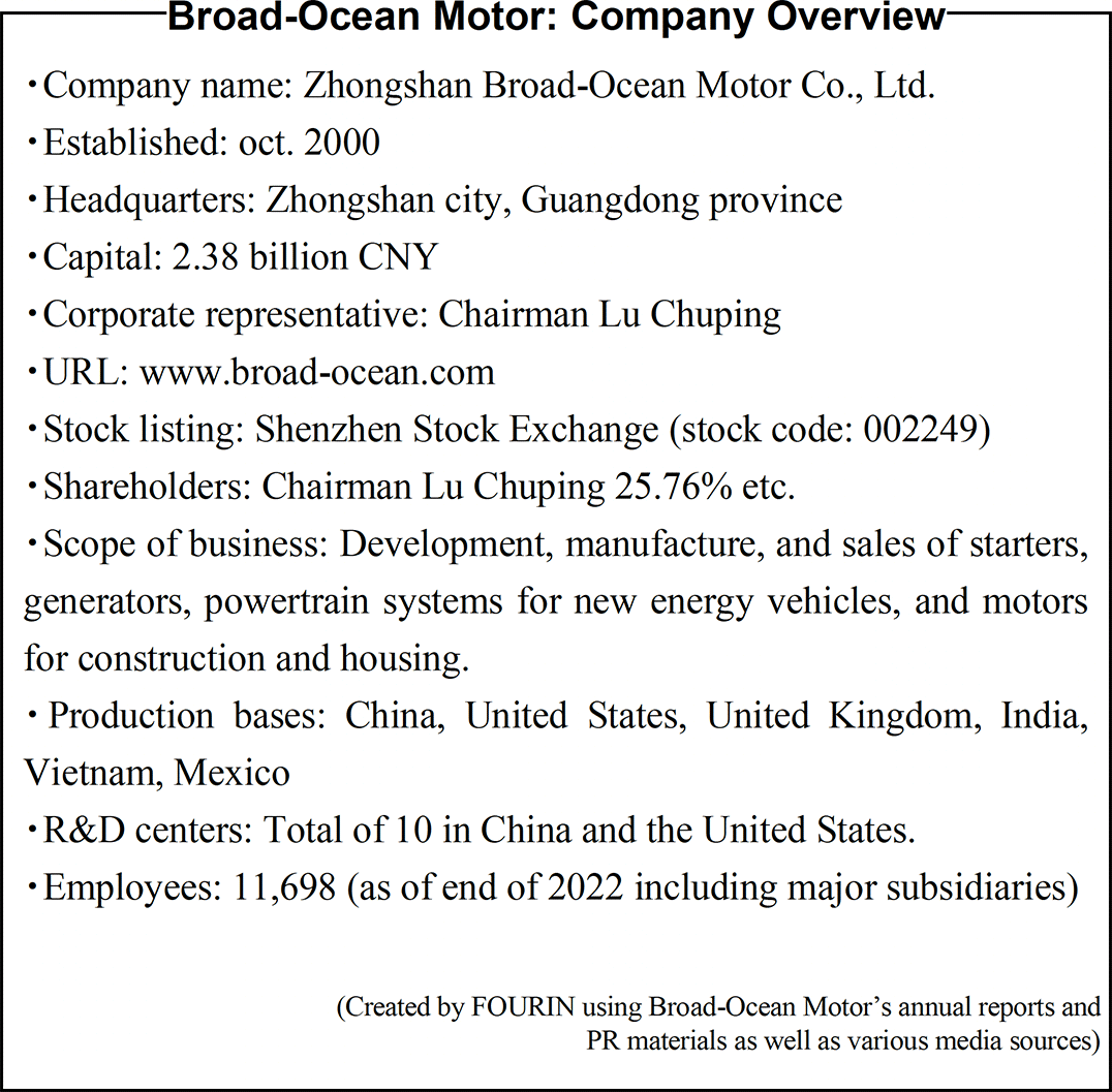 Text: Broad-Ocean Motor : Company Overview