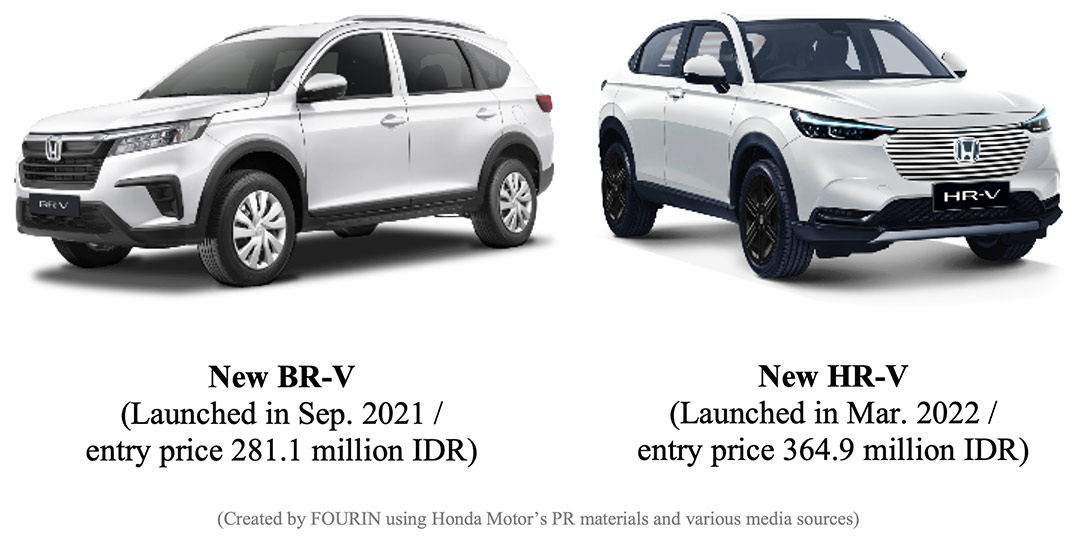 Photos of the new BR-V and new HR-V