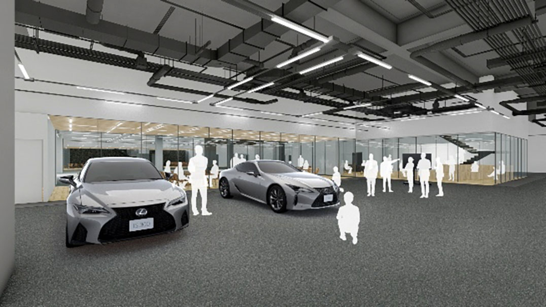 CG Visualization: Garage area of the Lexus Building